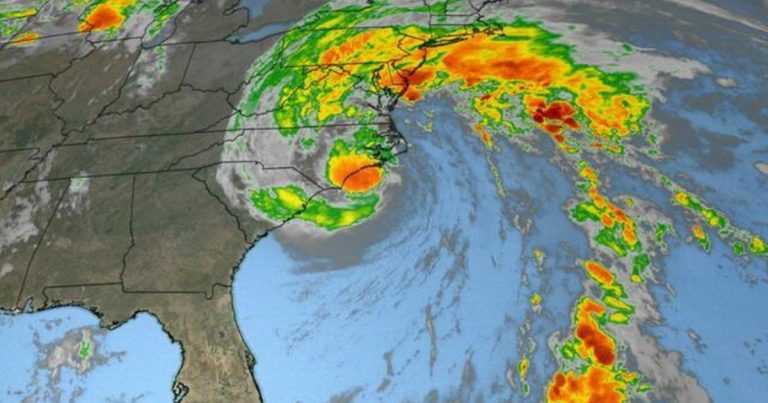 Tropical Storm Ophelia lashes the East Coast with rain, flooding